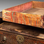 Queen Anne’s Leather Studded Linen Chest Attributed to the workshops of Richard Pigg, Junior or William Johnson