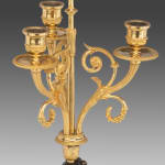 Pair of Louis XVI Three Branch Griffin Candlesticks after François Rémond, 1747-1812