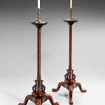 The Harewood House Chinese Export Carved Padouk Torchères