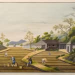 Coulborn antique gouache A Set of 12 Chinese Trade Pictures – depicting the growing, harvesting and processing of tea