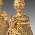 Pair of Anglo-Indian Filigree Parcel Gilt Cassolettes after the model by Matthew Boulton