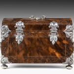 Coulborn antique 17th Century Spanish Colonial Engraved Tortoiseshell Silver Mounted Casket
