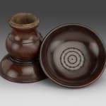 Coulborn antiques 18th century turned lignum vitae pounce pot