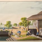 Coulborn antique gouache A Set of 12 Chinese Trade Pictures Depicting the Manufacture of Porcelain