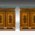 Pair of marquetry cabinets by George Bullock