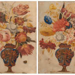 Follower of Giovanna Garzoni Pair of 17th Century Botanical Paintings on Vellum