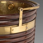 George III Irish Ribbed Mahogany Peat Bucket