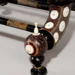 Anglo-Indian Ivory Mounted and Incised Lacquer Dressing Mirror