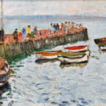 George Leslie Hunter, Figures on the Pier, Largo