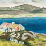 Derek Clarke RSA RSW, Lettermacaward, Donegal - Cottage and Bay, 1938