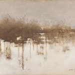 Arthur Melville ARSA RSW, Winter, Duddingston Loch, c.1885