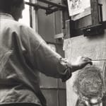 Oscar Marzaroli, Joan Eardley painting in her Townhead studio (B), 1962