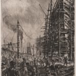 Sir Muirhead Bone HRSA HRWS, Shipbuilders, Whiteinch, 1899