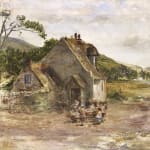 William McTaggart RSA RSW, Old Cottage at Fairlie, 1863-92