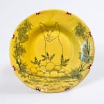Hylton Nel, Pair of Cat in the Garden' dishes, (1), (2), 2010