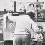 Oscar Marzaroli, Joan Eardley painting in her Townhead studio, 1962