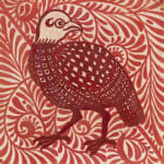 William de Morgan, Arts & Crafts ruby lustre tile, c.1890