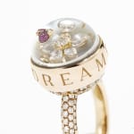 Dreamboule, White Mother Of Pearl: Gold / Cabochon