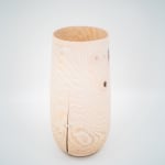 Patrick Rapp, Ash vase, brushed, white cream, 2024