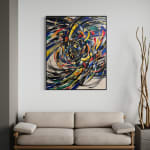 Daniel Anderson, 2D/3D COLOR BANDS II [red/yellow], 2025