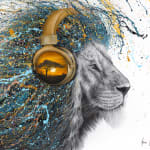 Horizon Harmony Lion (Hand Embellished Giclée)