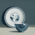 Tony de Wolf, Chinese Vase, Blue Bowl with Mandarins
