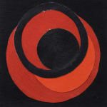 Sir Terry Frost RA, Red and Black Crescents (unsigned)