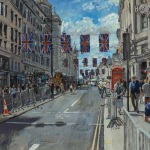 Nick Grove RSMA, Whitehall Towards The Cenotaph