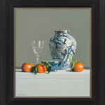 Tony de Wolf, Chinese Vase, Blue Bowl with Mandarins