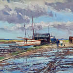 Andrew King ROI NS EAGMA IEA, Morning Light, from the footpath, Slaughden