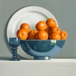 Tony de Wolf, Plums in Blue Bowl