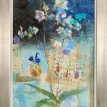 Judith Bridgland, Wildflowers in Blue Vase