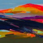 Rebecca Klementovich, Triptych Interior Life of Mt. Washington, 48 x 85
