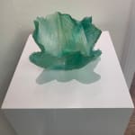 Heather Fountain, Woven Vessel Small Turquoise Purple Line