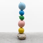 Gimhongsok, Untitled (Short People) Light Blue, Blue, Green, Gold, Silver, 2018