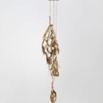 Mire Lee, Untitled (hanging burlap piece with many holes), 2022–2023