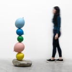 Gimhongsok, Untitled (Short People) Light Blue, Blue, Green, Gold, Silver, 2018