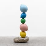 Gimhongsok, Untitled (Short People) Light Blue, Blue, Green, Gold, Silver, 2018