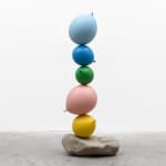 Gimhongsok, Untitled (Short People) Light Blue, Blue, Green, Gold, Silver, 2018