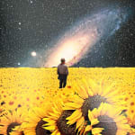 Joe Webb collage artist Heaven And Earth Sunflower Galaxy turner art perspective Essex Art Gallery