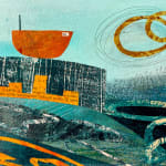 Jane Wilson, Artist, Dry Dock, Seascape painting, boat, sea, Turner Art Perspective, Essex Chelmsford Art Gallery