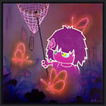 Tom Lewis, Artist, Glasswing, Neon, Pink, Red, Turner Art Perspective, Essex Chelmsford Art Gallery