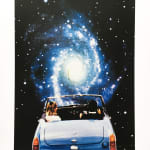 Joe Webb Super Highway Limited Edition silkscreen print car flying to space