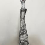 Corinna Button, Artist, Circulating I, Sculpture, Grey, White, Red, Women, Figurative, Essex Chelmsford Art Gallery, Turner Art Perspective