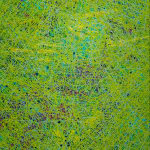 Albert Froling, Artist, How We Do, 2023, Mixed Media on Canvas, Green, Abstract, Turner Art Perspective, Essex Art Gallery