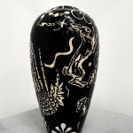 Dan Baldwin, Artist, Earthenware Black I, Vase, Pot, Sculpture, Black, Cream, Essex, Chelmsford Art Gallery, Turner Art Perspective