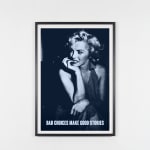 Mr Controversial Artist Unique Silkscreen 'Bad Choices Make Good Stories' Marilyn Monroe