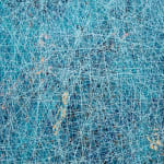 Albert Froling, Artist, Bye Bye Blackbird, 2023, Mixed Media on Cotton Canvas, Blue, Abstract, Turner Art Perspective, Essex Art Gallery
