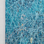Albert Froling, Artist, Bye Bye Blackbird, 2023, Mixed Media on Cotton Canvas, Blue, Abstract, Turner Art Perspective, Essex Art Gallery