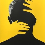 Joe Webb, Artist, Embrace, Yellow, Black, Figure, Turner Art Perspective, Essex Chelmsford Art Gallery